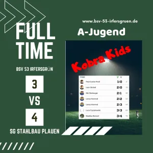 A-Jugend unterliegt knapp 🟢⚪️⚽️